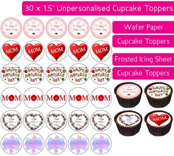 Mother's Day - 30 Cupcake Toppers