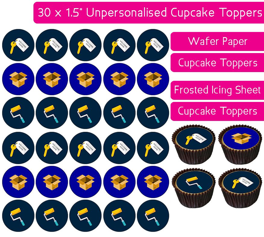 New House - 30 Cupcake Toppers