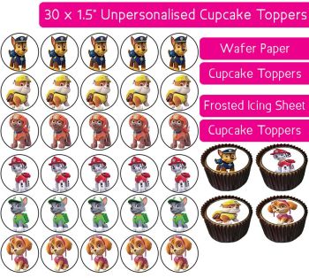 Paw Patrol - 30 Cupcake Toppers