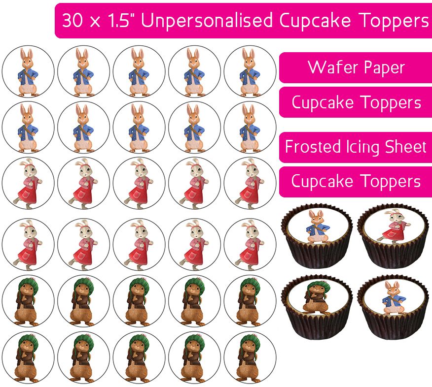 Peter Rabbit - 30 Cupcake Toppers