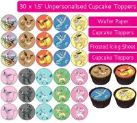 Pokemon Eevee - 30 Cupcake Toppers