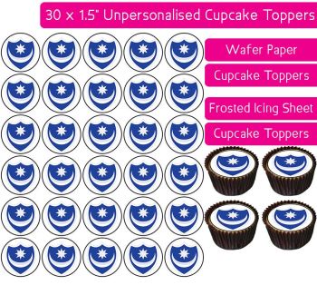 Portsmouth Football - 30 Cupcake Toppers