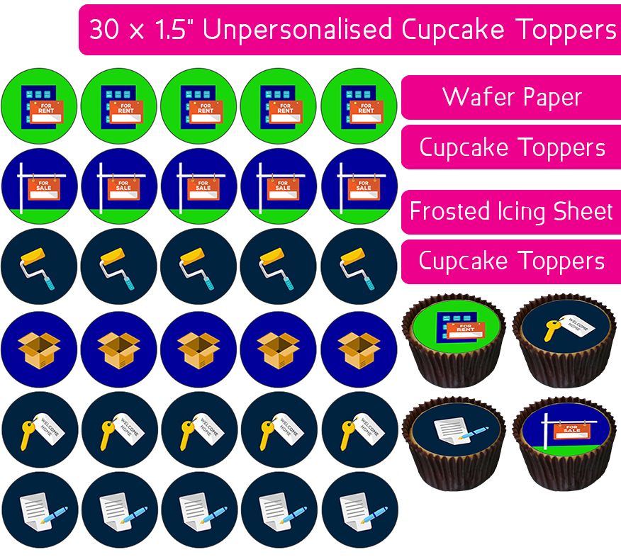 Real Estate - 30 Cupcake Toppers