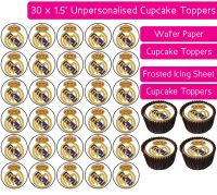 Real Madrid Football - 30 Cupcake Toppers