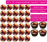 Spiderman - 30 Cupcake Toppers
