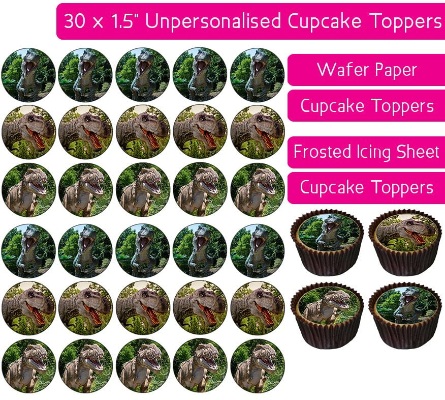 T Rex - 30 Cupcake Toppers