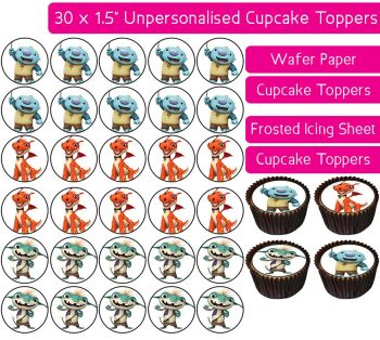 Wallykazam - 30 Cupcake Toppers