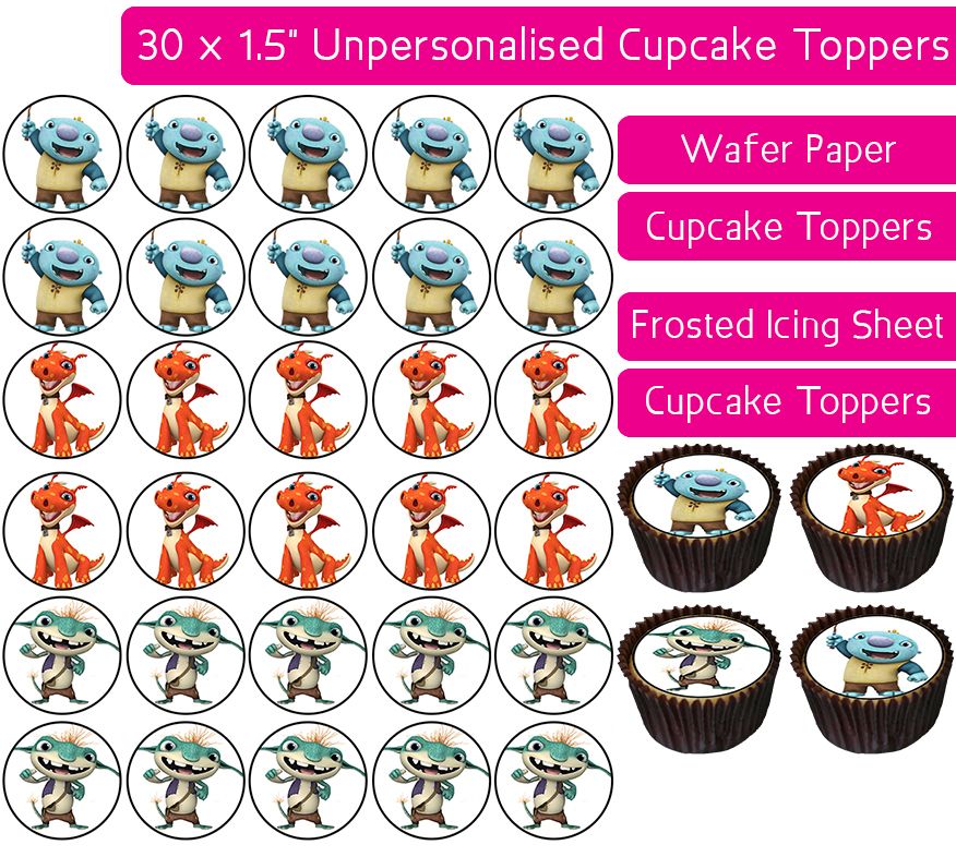 Wallykazam - 30 Cupcake Toppers