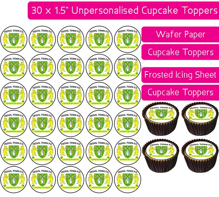 Yeovil Town Football - 30 Cupcake Toppers