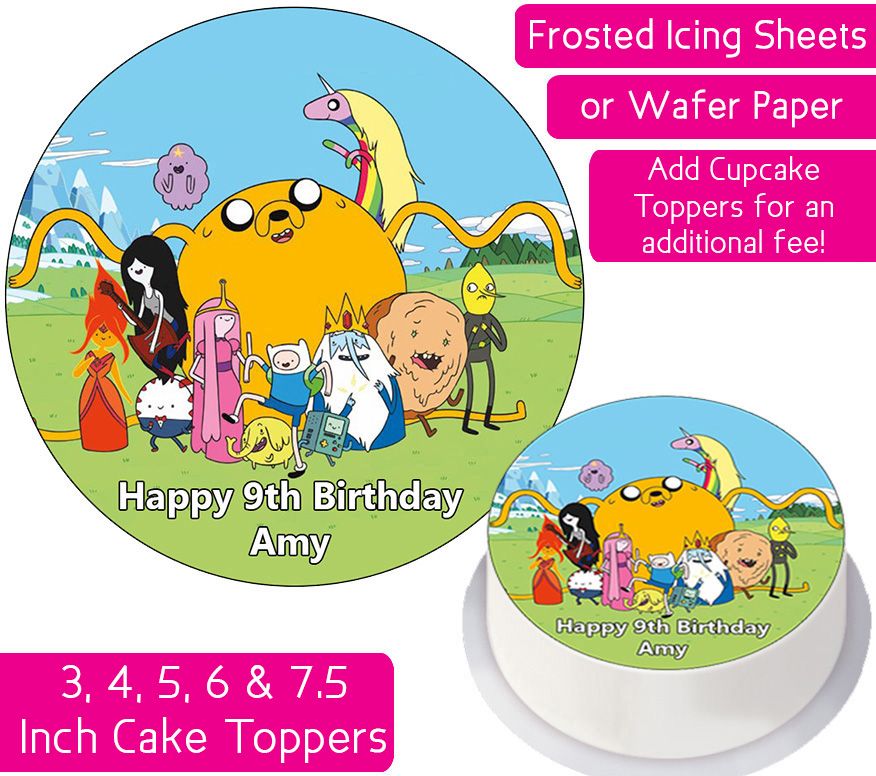Adventure Time Gang Personalised Cake Topper