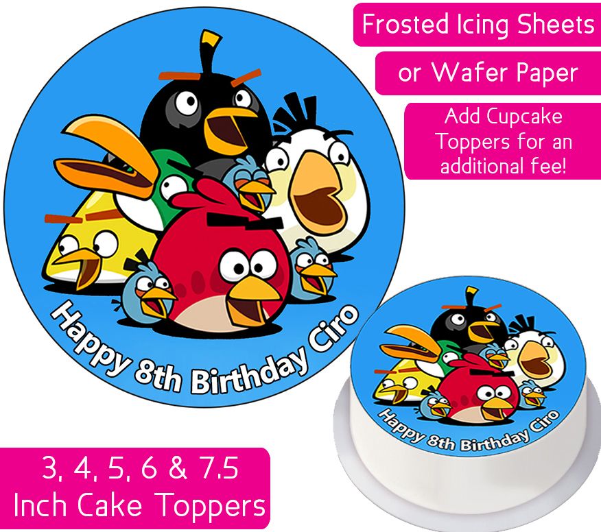 Angry Birds Personalised Cake Topper
