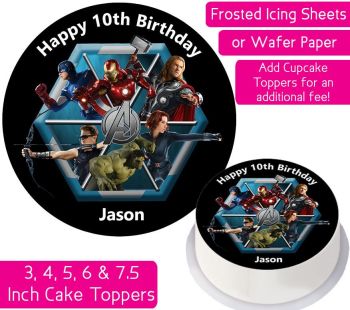 Avengers Team Personalised Cake Topper