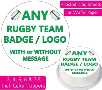 Any Rugby Team Personalised Cake Topper