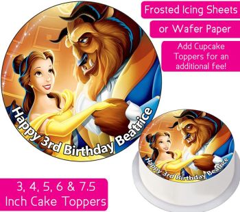 Beauty And The Beast Personalised Cake Topper