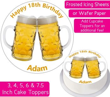 Beer Personalised Cake Topper