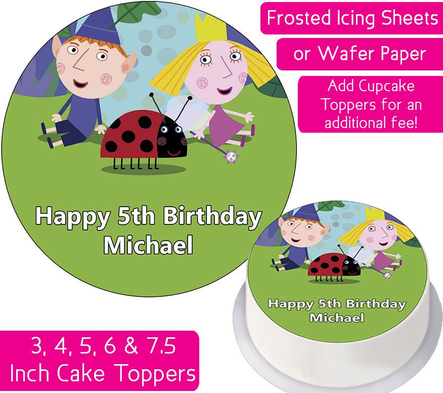 Ben and Holly's Little Kingdom Ladybug Personalised Cake Topper