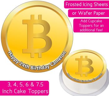 Bitcoin Personalised Cake Topper