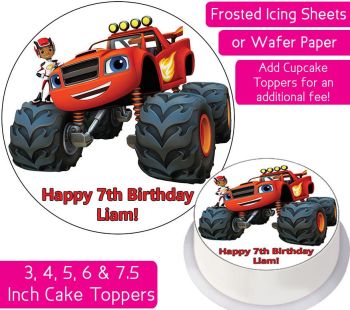 Blaze And The Monster Machines Personalised Cake Topper