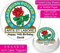 Blackburn Rovers Football Personalised Cake Topper