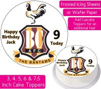 Bradford City Football Personalised Cake Topper