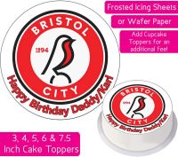 Bristol City Football Personalised Cake Topper