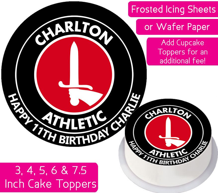 Charlton Athletic Football Personalised Cake Topper
