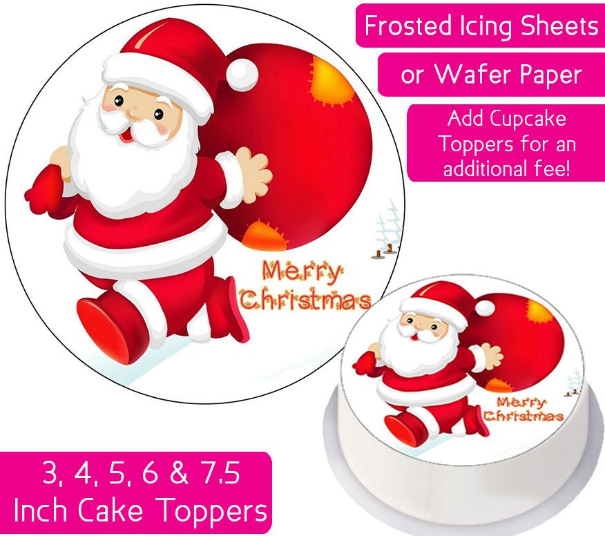 Christmas Anime Santa Personalised Cake Topper