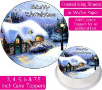 Christmas Snow House Personalised Cake Topper