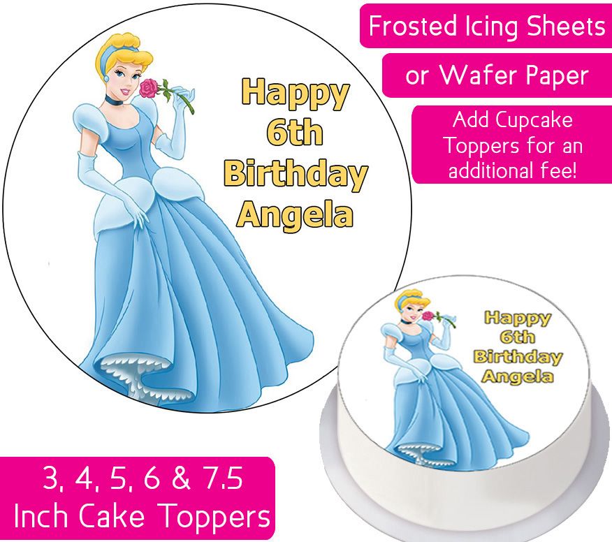 Cinderella Personalised Cake Topper