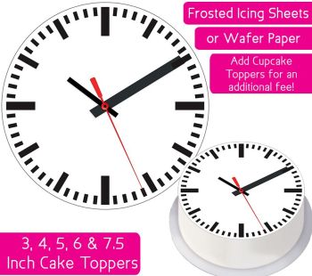 Clock Face - Simple Personalised Cake Topper