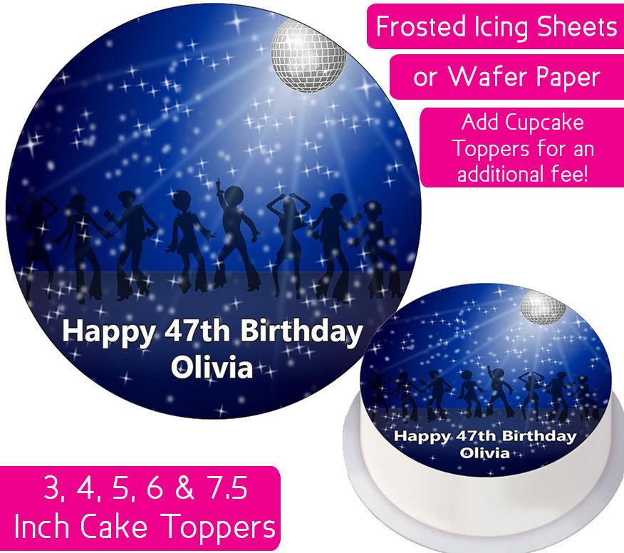 Disco Personalised Cake Topper