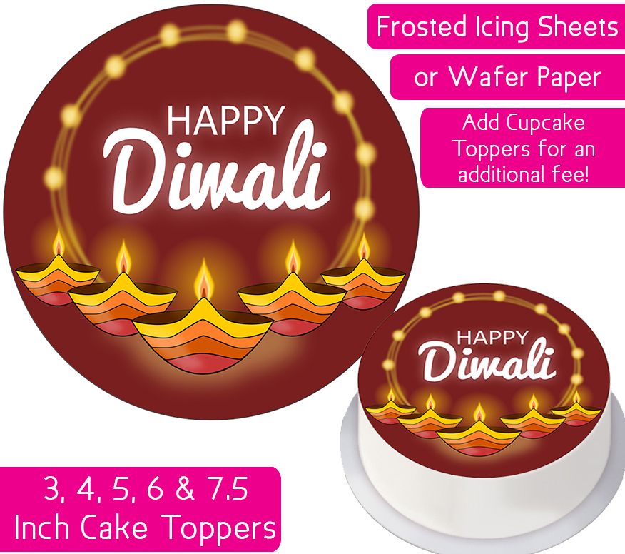 Diwali Lights Personalised Cake Topper