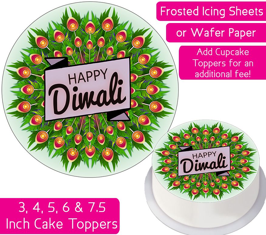 Diwali Wreath Personalised Cake Topper