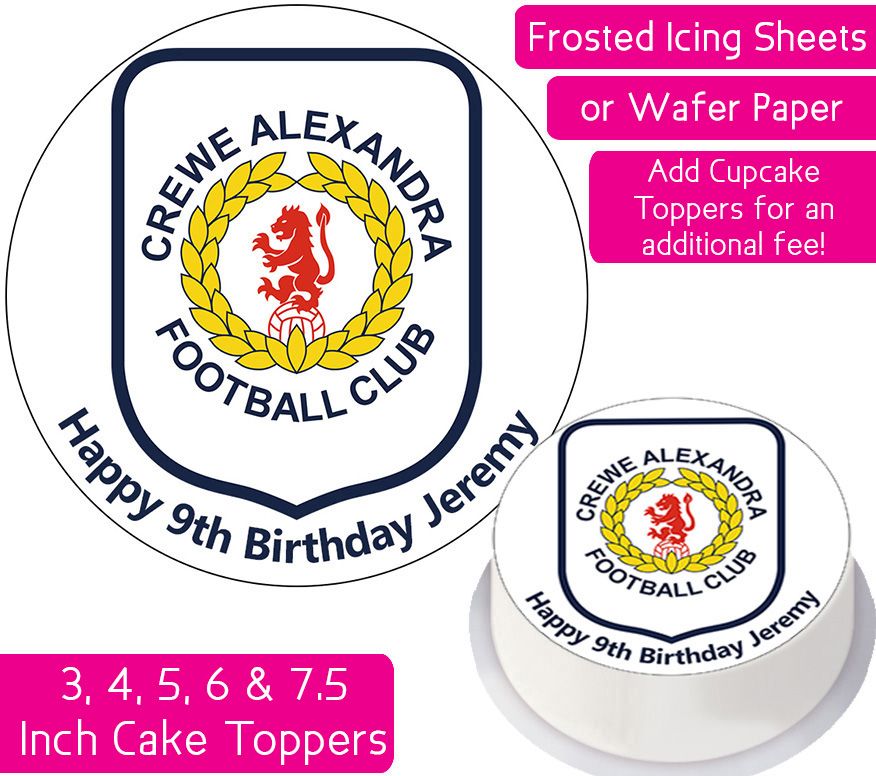 Crewe Alexandria Football Personalised Cake Topper
