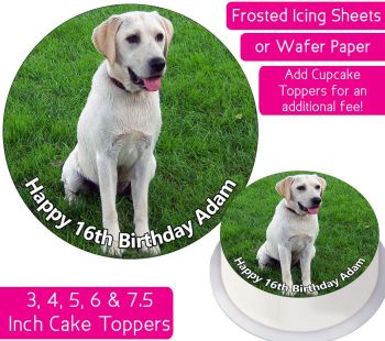 Dog Labrador Personalised Cake Topper