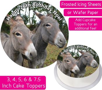 Donkeys Personalised Cake Topper