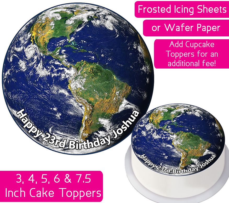 Earth Personalised Cake Topper