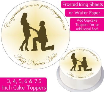 Engagement Personalised Cake Topper