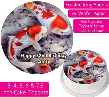 Fish Koi Personalised Cake Topper