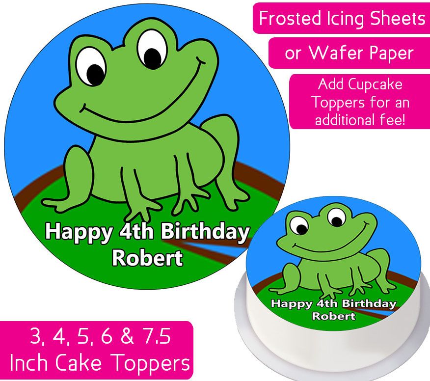 Frog Personalised Cake Topper