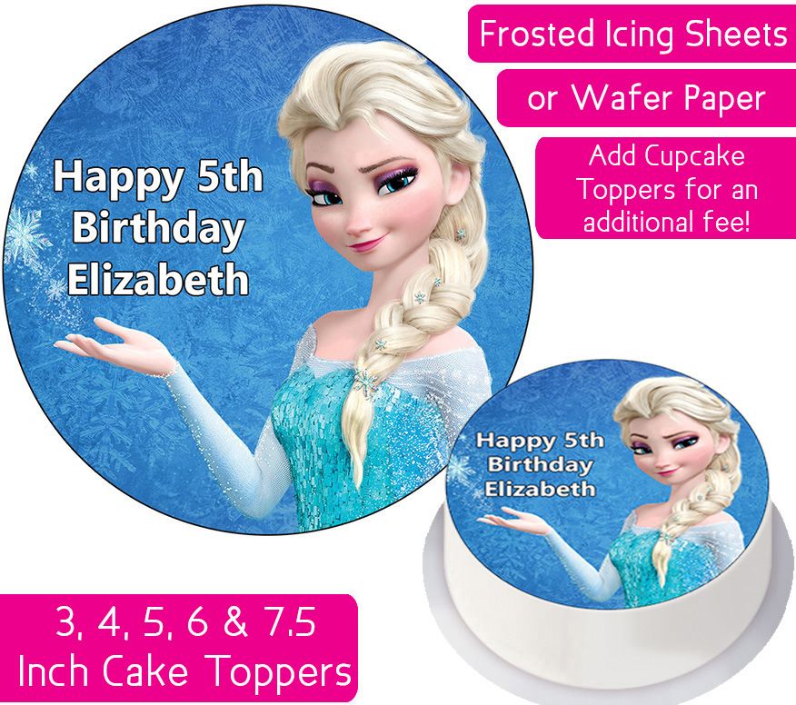 Frozen Elsa Personalised Cake Topper