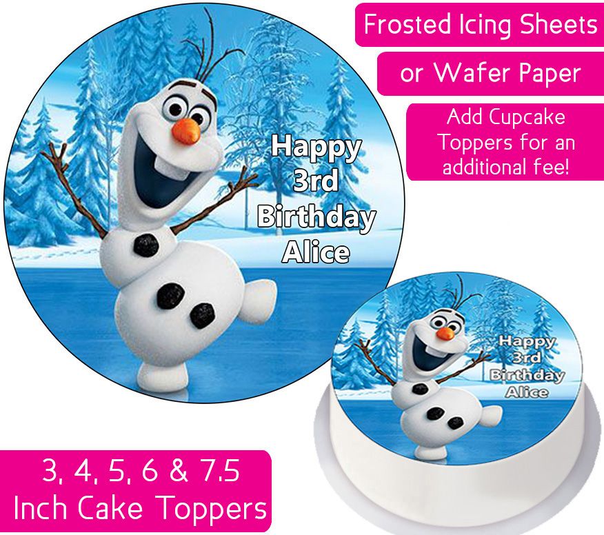 Frozen Olaf Personalised Cake Topper