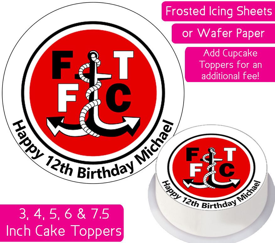 Fleetwood Town Football Personalised Cake Topper
