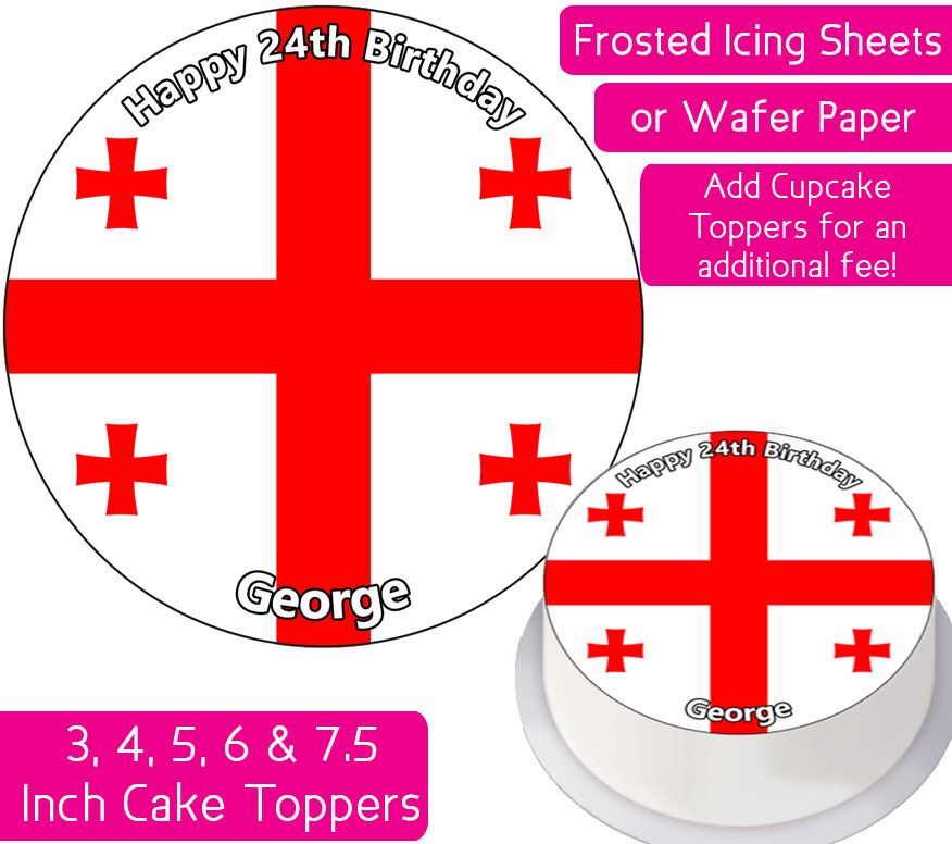 Georgia Flag Personalised Cake Topper