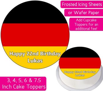 Germany Flag Personalised Cake Topper