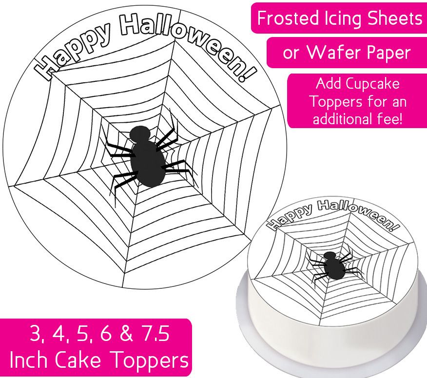 Halloween Spider Personalised Cake Topper