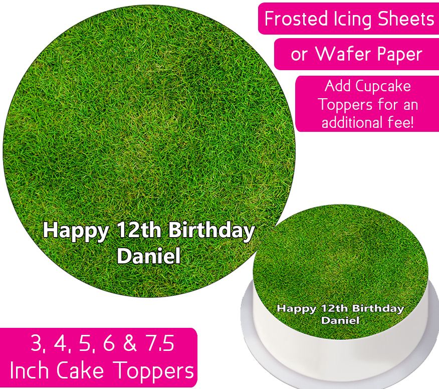 Grass Personalised Cake Topper