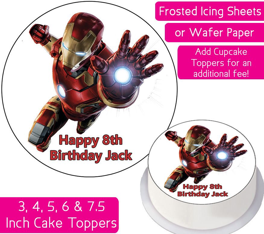 Iron Man Avengers Personalised Cake Topper