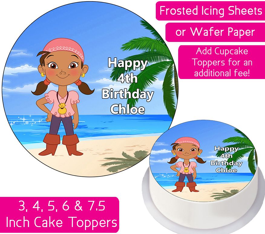 Izzy - Neverland Pirates Personalised Cake Topper