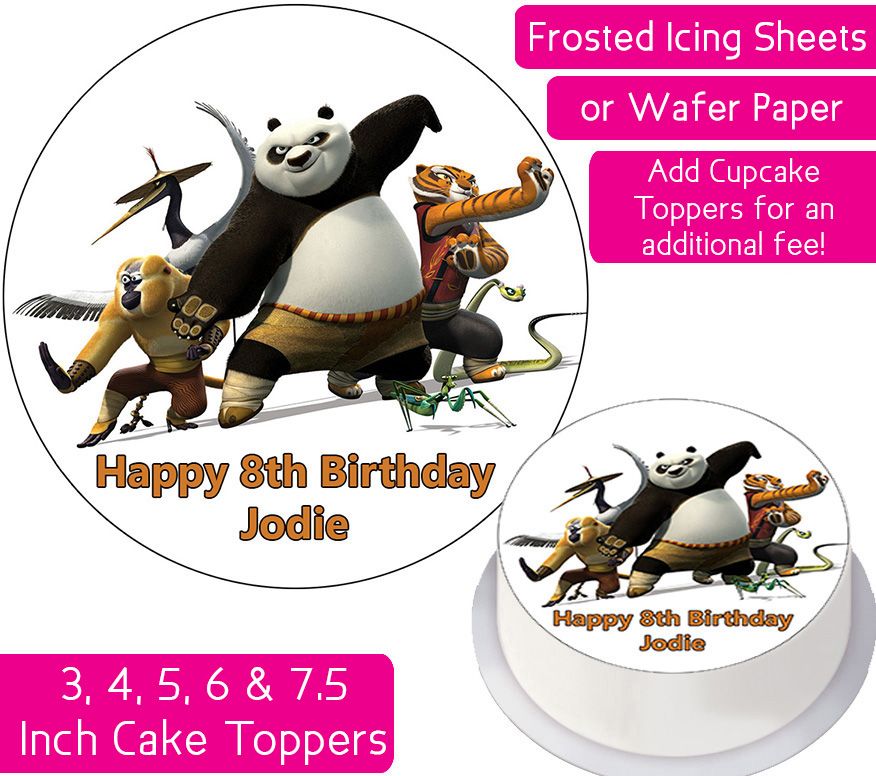 Kung Fu Panda Gang Personalised Cake Topper